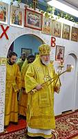 Архиерейское богослужение в Михаило-Архангельском храме деревни Давыдово