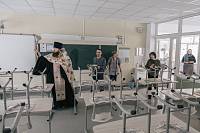 Освящение школы №9 в Павловском Посаде