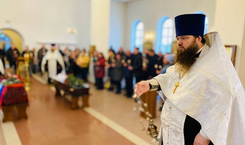 Отпевание воинов, погибших в зоне СВО, в Павловском Посаде