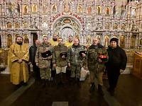 Благословение гуманитарного груза в Троицком соборе г. Щёлково