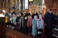 Чтение Великого покаянного канона преподобного Андрея Критского в Троицком соборе города Щёлково 