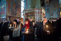 Чтение Великого покаянного канона преподобного Андрея Критского в Троицком соборе города Щёлково 