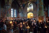 Чтение Великого покаянного канона преподобного Андрея Критского в Троицком соборе города Щёлково 