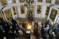 Чтение Великого покаянного канона преподобного Андрея Критского в Преображенском соборе Балашихи 