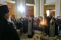 Чтение Великого покаянного канона преподобного Андрея Критского в Преображенском соборе Балашихи 