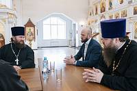 Соборное богослужение и рабочая встреча в храме Всех святых, в земле Русской просиявших, города Электрогорск