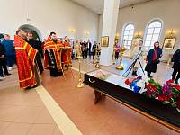 Отпевание воина, погибшего на поле брани в зоне СВО, в Павловском Посаде