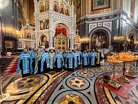 Духовенство Балашихинской епархии совершило молебное пение у иконы Божией Матери «Феодоровская» в Храме Христа Спасителя