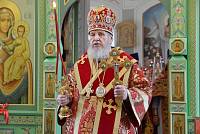 Архиерейское богослужение в Троицком храме села Рязанцы 