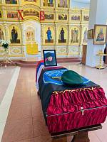 Отпевание воина, погибшего на поле брани в зоне СВО, в Павловском Посаде