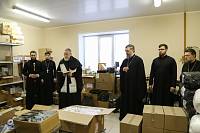 Освящение гуманитарного груза перед отправкой в зону проведения СВО