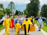 Крестный ход и молебен в деревне Грибаново