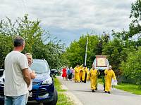 Крестный ход и молебен в деревне Грибаново
