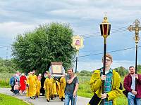 Крестный ход и молебен в деревне Грибаново