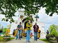 Крестный ход и молебен в деревне Грибаново