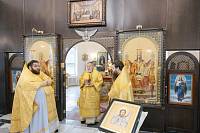 Архиерейское богослужение в храме Троица-Чижи деревни Часовня 