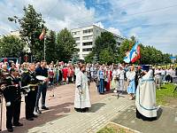 Освящение памятника воинам-морякам в Павловском Посаде