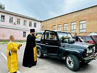 Освящение техники для воинов-павловопосадцев перед отправкой в зону СВО