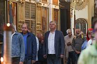 Архиерейское богослужение в Успенском храме села Стромынь 