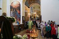 Архиерейское богослужение в Успенском храме села Стромынь 