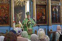 Архиерейское богослужение в Успенском храме села Стромынь 