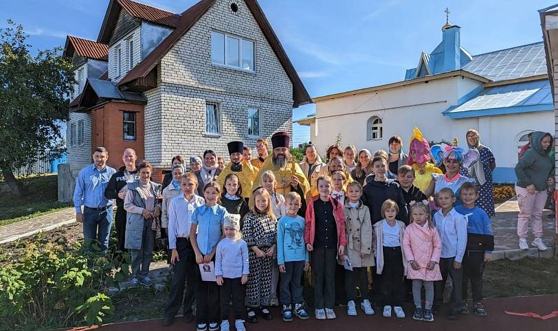 Открытие детской площадки при Параскевинском храме деревни Горбачиха