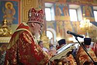 Архиерейское богослужение в Богоявленском соборе Ногинска 