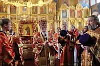 Архиерейское богослужение в Богоявленском соборе Ногинска 