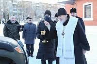 Освящение гуманитарного груза в Ногинске 