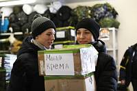 Освящение гуманитарного груза в Ногинске 