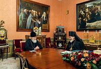 Рабочая встреча Святейшего Патриарха Кирилла с епископом Балашихинским и Орехово-Зуевским Николаем