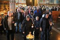 Чтение Великого покаянного канона преподобного Андрея Критского в Троицком соборе города Щёлково