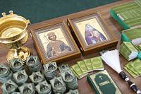 Освящение гуманитарной помощи от Оперативного штаба Балашихинской епархии