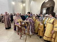 Освящение иконы великомученика Георгия Победоносца для защитников Отечества в Державном храме города Фрязино