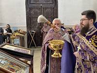 Освящение иконы великомученика Георгия Победоносца для защитников Отечества в Державном храме города Фрязино