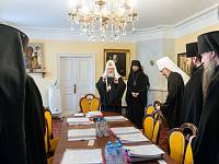 Святейший Патриарх Кирилл посетил Новодевичий ставропигиальный монастырь и возглавил заседание Архиерейского совета Московской митрополии