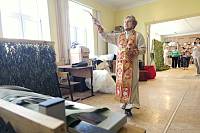 Освящение помещения для плетения маскировочных сетей в Лосино-Петровском