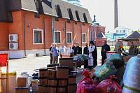 Освящение гуманитарного груза в Ногинске перед его отправкой в зону проведения СВО