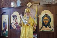Архиерейское богослужение в Покровском храме деревни Пашнево