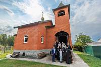 Архиерейское богослужение в Покровском храме деревни Пашнево