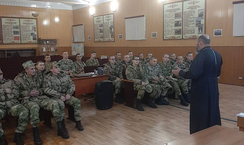 Духовная беседа в воинской части Электрогорска