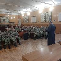 Духовная беседа в воинской части Электрогорска
