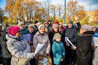 Освящение поклонного креста перед въездом в наукоград Фрязино