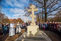 Освящение поклонного креста перед въездом в наукоград Фрязино