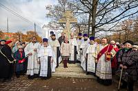 Освящение поклонного креста перед въездом в наукоград Фрязино