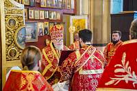 Архиерейское богослужение в Пятницком храме села Туголес 