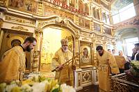 Архиерейское богослужение в Богоявленском храме села Бисерово