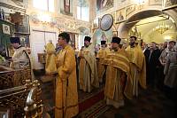 Архиерейское богослужение в Богоявленском храме села Бисерово