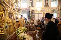 Архиерейское богослужение в Богоявленском храме села Бисерово