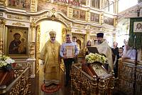 Архиерейское богослужение в Богоявленском храме села Бисерово